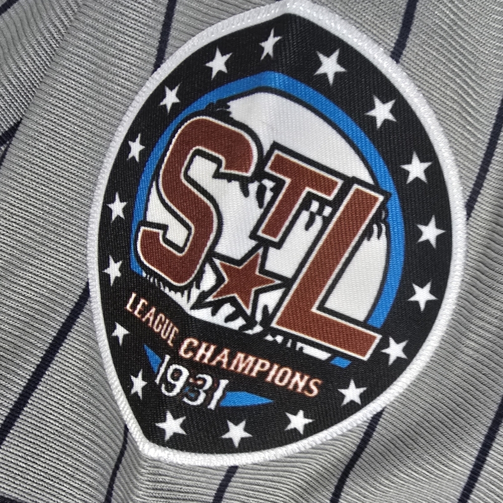 St. Louis Stars #28 Negro League Gray Pinstripe Jersey Headgear Classics Sz 2XL - Picture 7 of 9